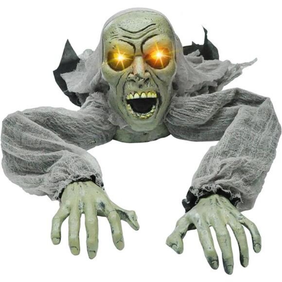 Zombie Halloween Decoration Outdoor Groundbreaker with Sound and Flashing Eyes - Picture 7 of 8